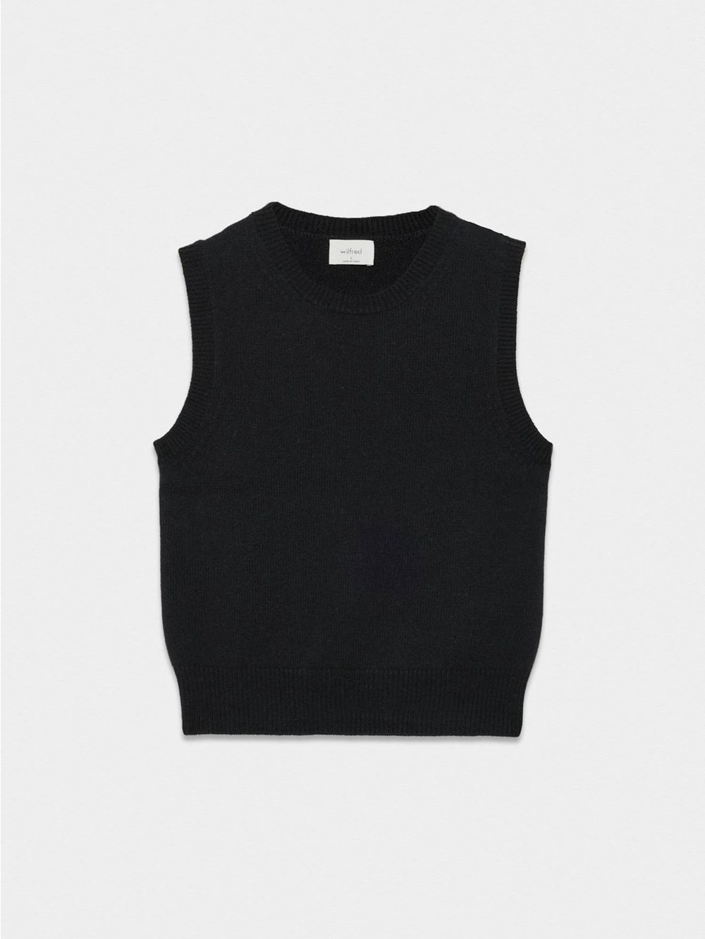 Aritzia cachemire Black Knit Sleeveless Sweater Vest